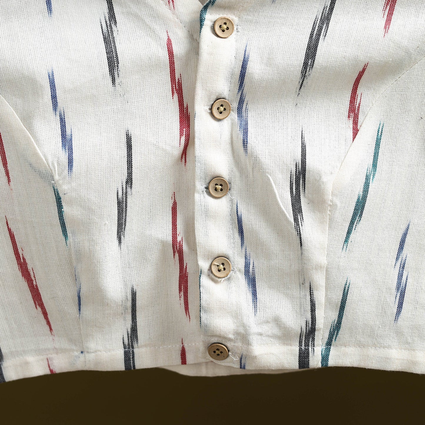 Pochampally ikat cotton readymade blouse 12 - handcrafted