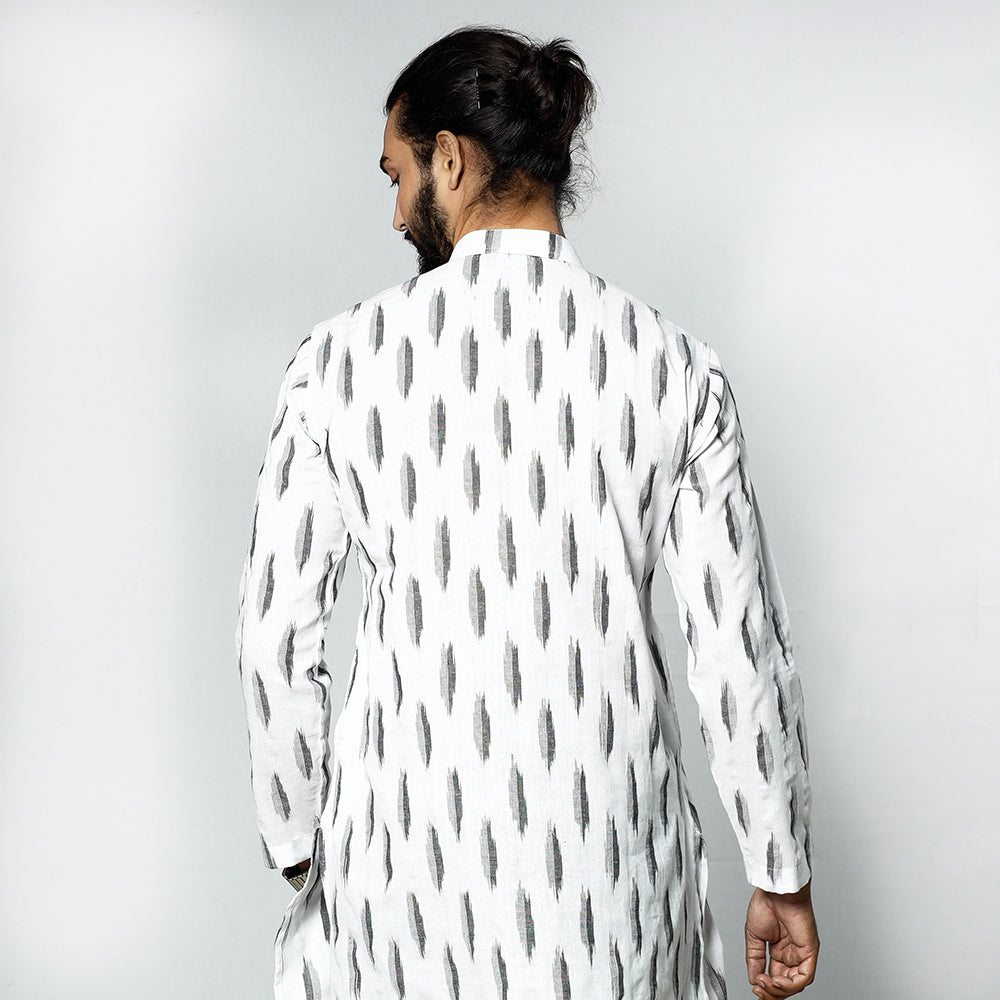 Buy Pochampally Ikat Weave Cotton Men short Kurta Online at iTokri.com