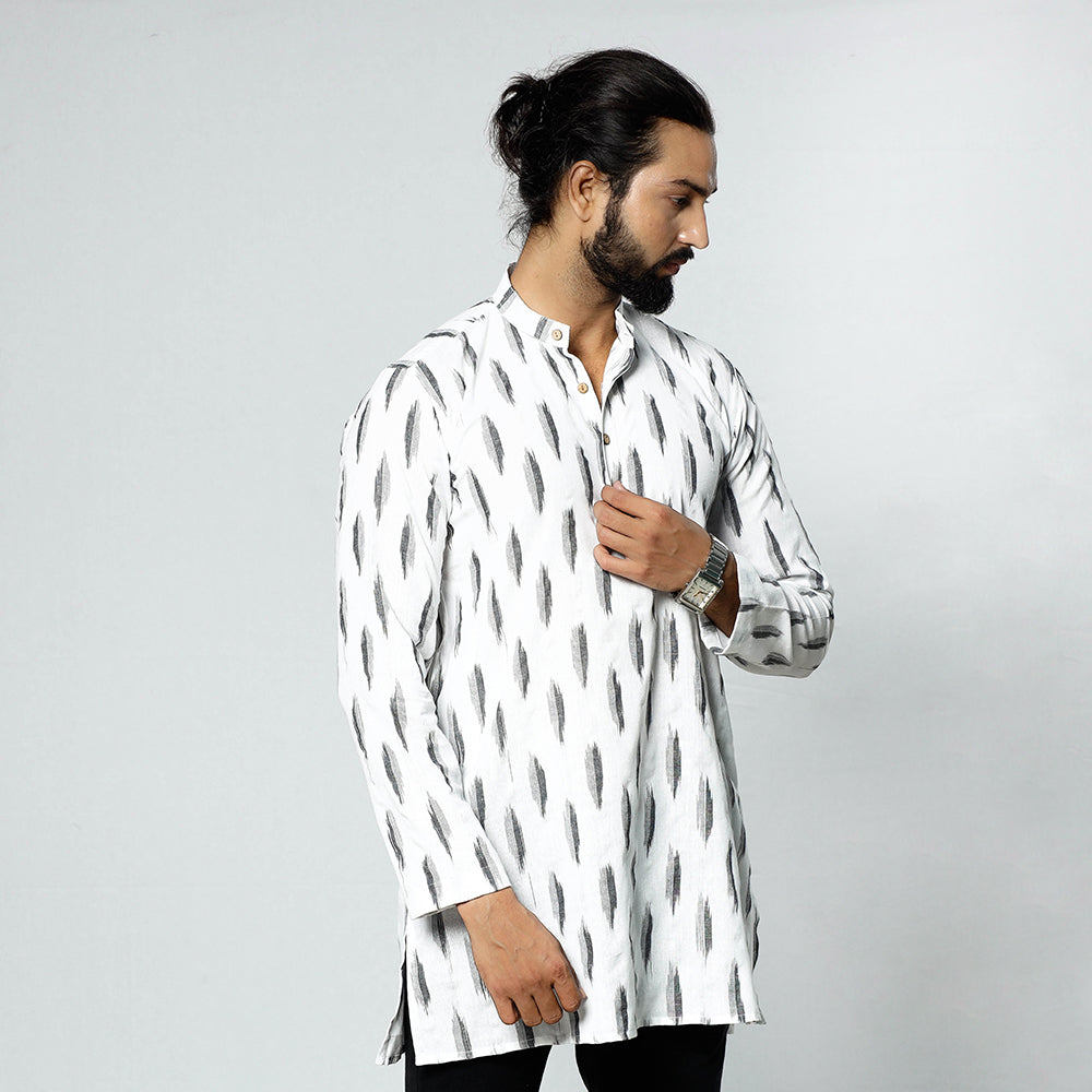 Buy Pochampally Ikat Weave Cotton Men short Kurta Online at iTokri.com