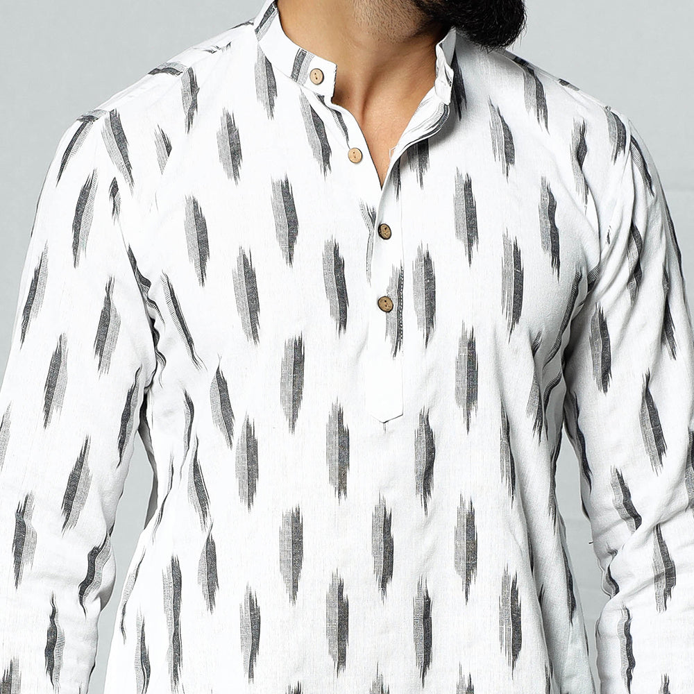 Buy Pochampally Ikat Weave Cotton Men short Kurta Online at iTokri.com