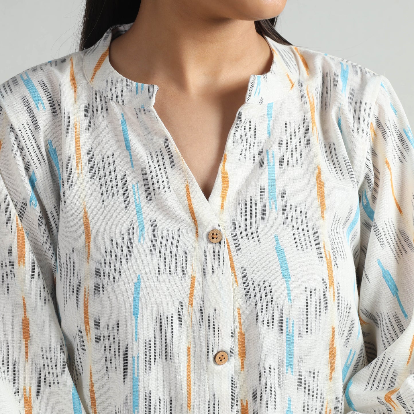 Buy Pochampally Ikat Weave Flare Cotton Dress Online l iTokri.com