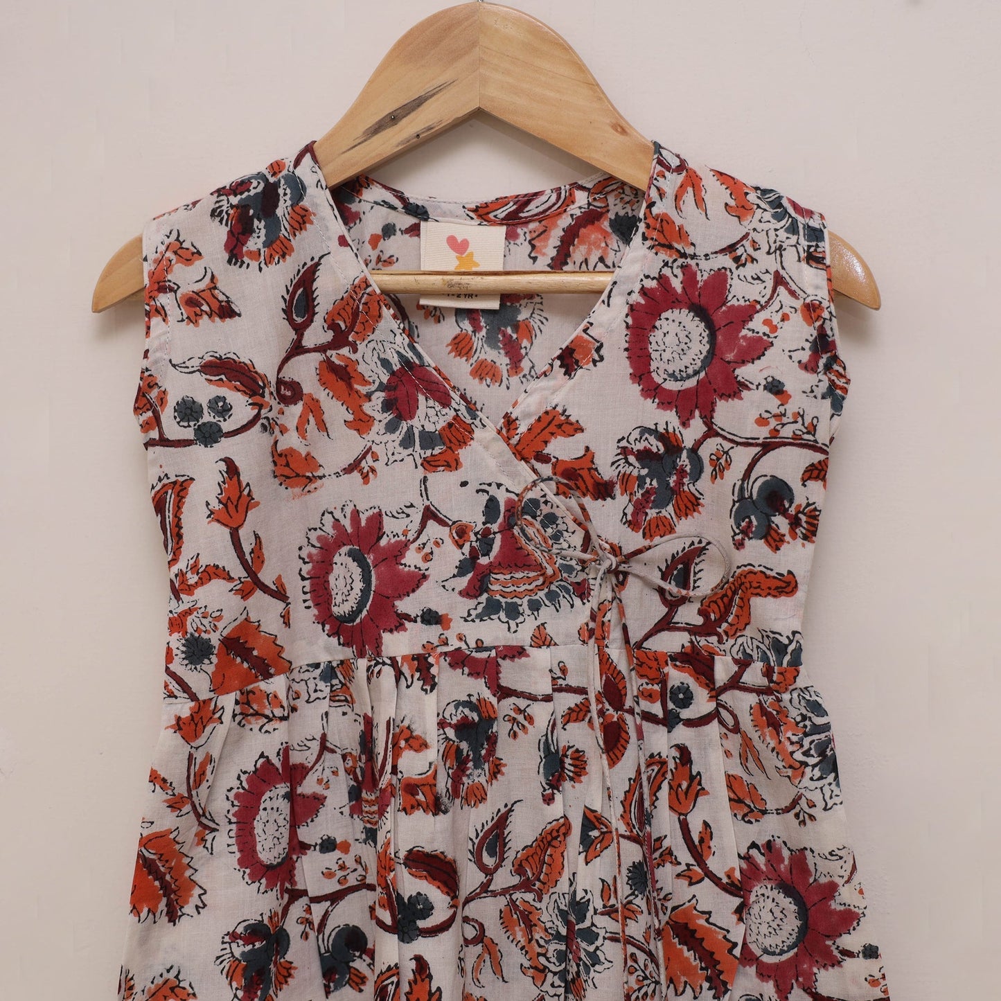 Pure cotton baby girls sanganeri angrakha dress (1-2 years)