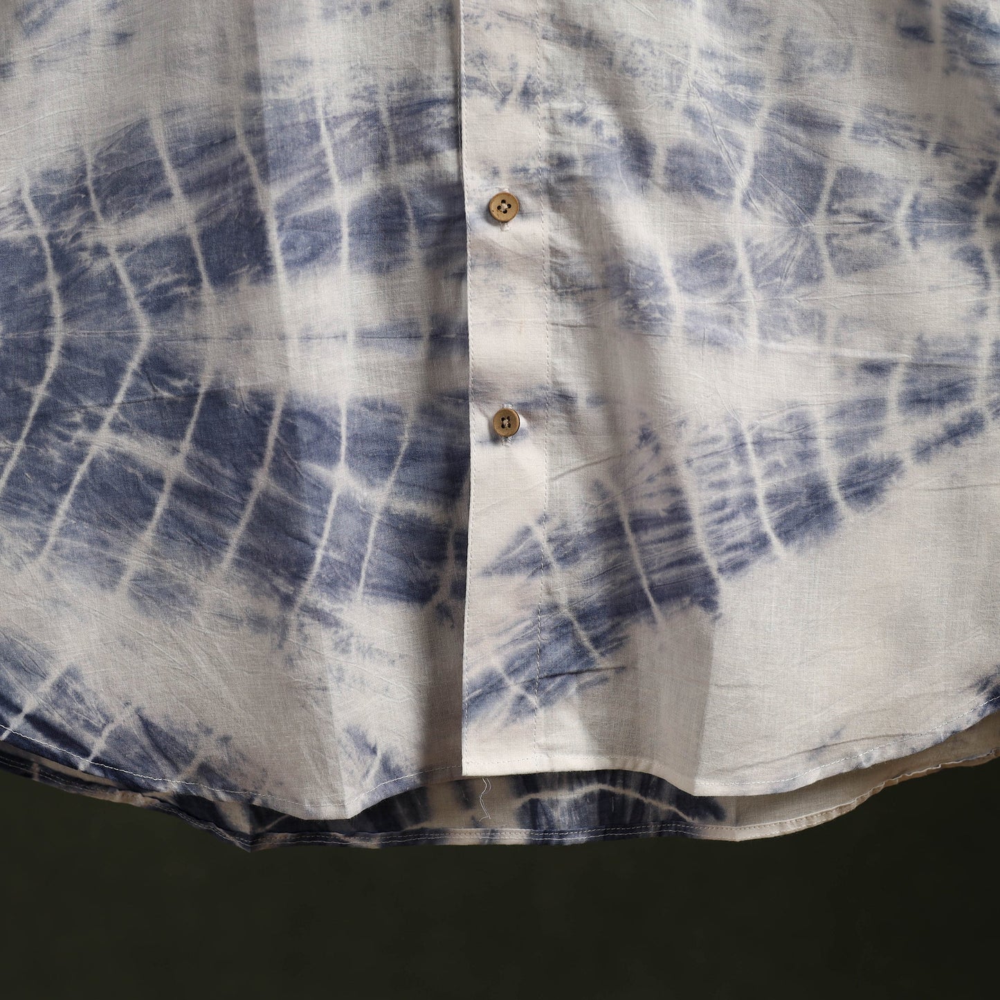 Pure mul cotton half sleeve tie-dye men shibori shirt 09
