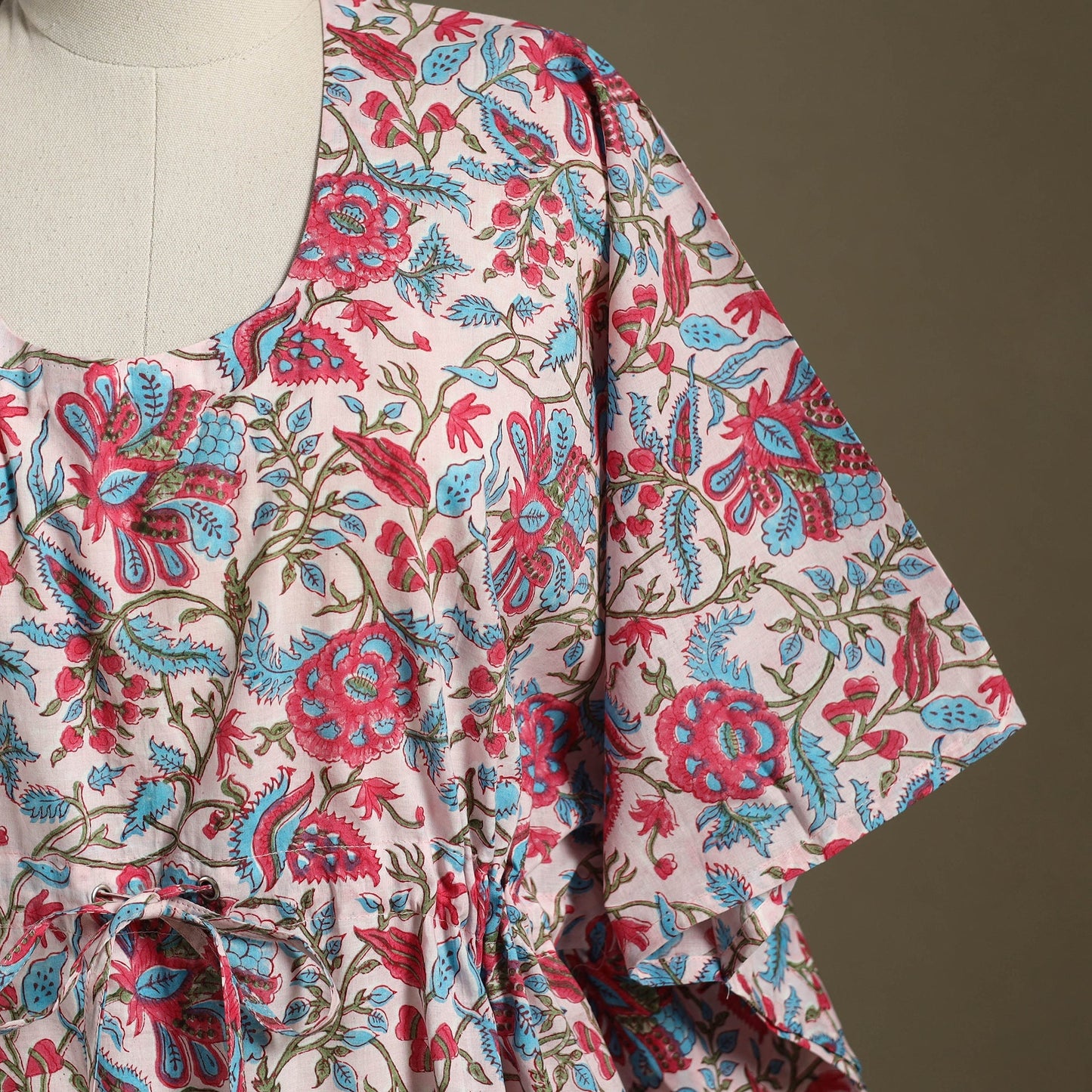 Sanganeri Block Print Cotton Kaftan (Short)