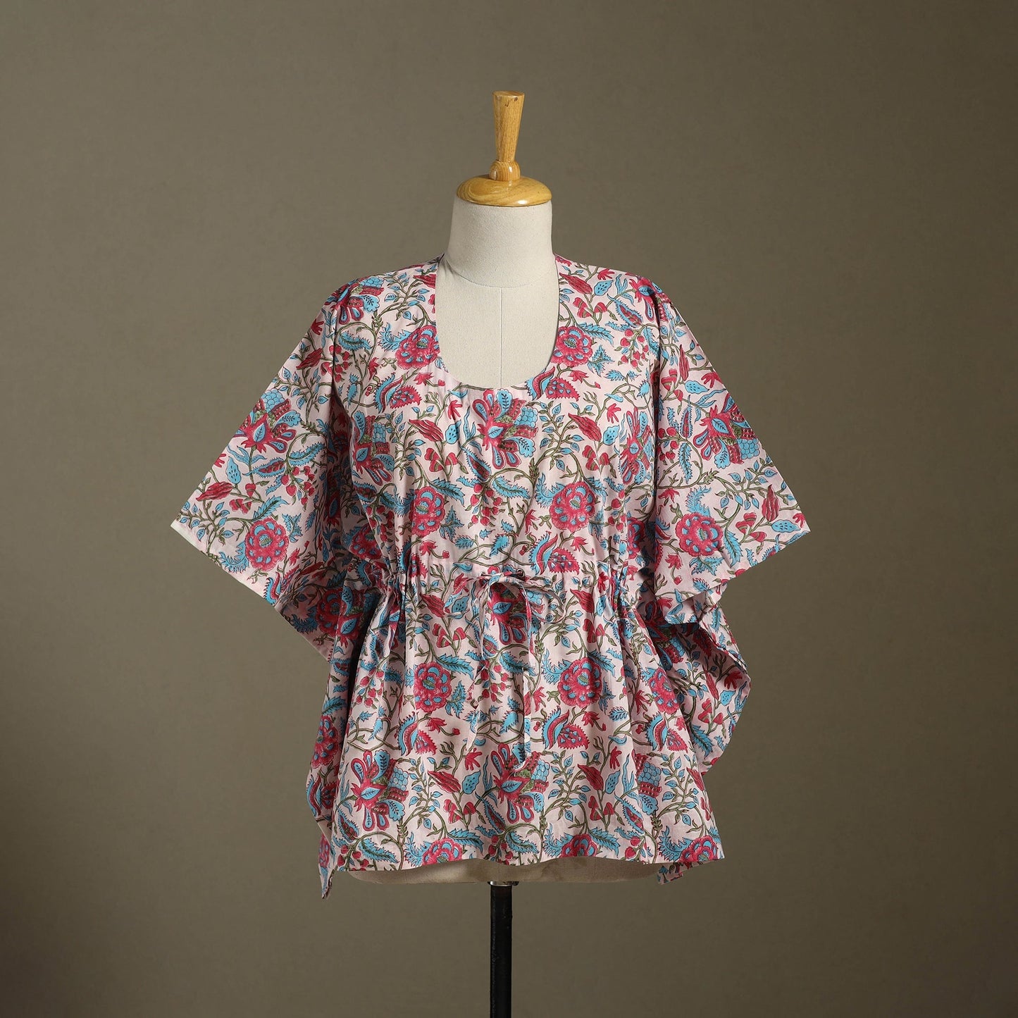 Sanganeri Block Print Cotton Kaftan (Short)