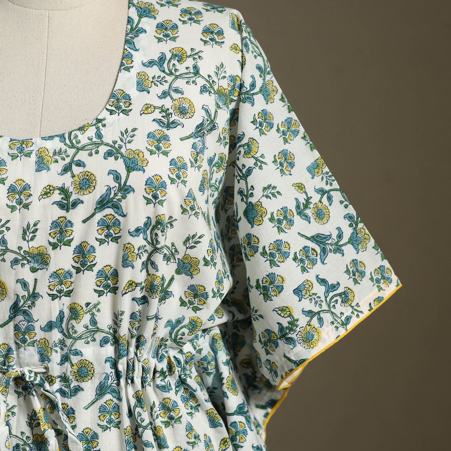 Sanganeri Block Print Cotton Kaftan (Short)