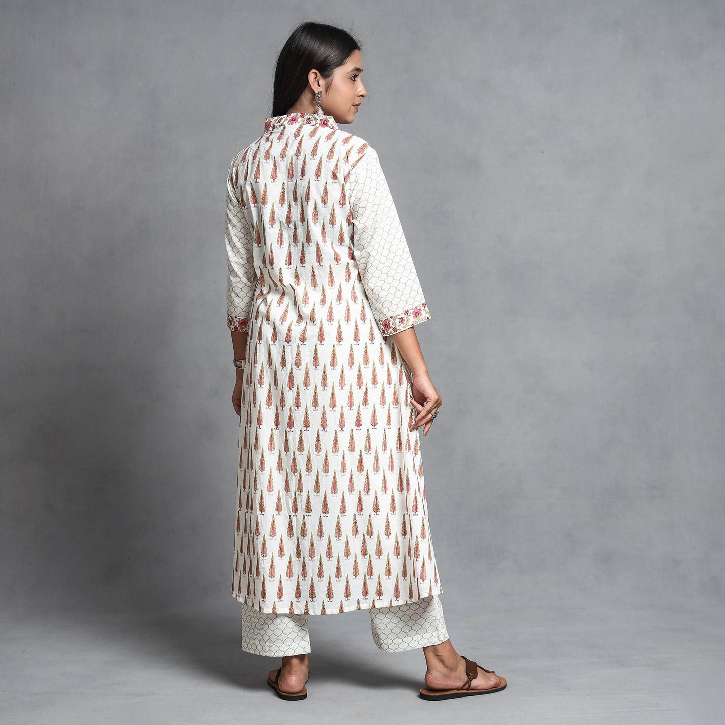 Sanganeri Kurta with Palazzo & Dupatta Set