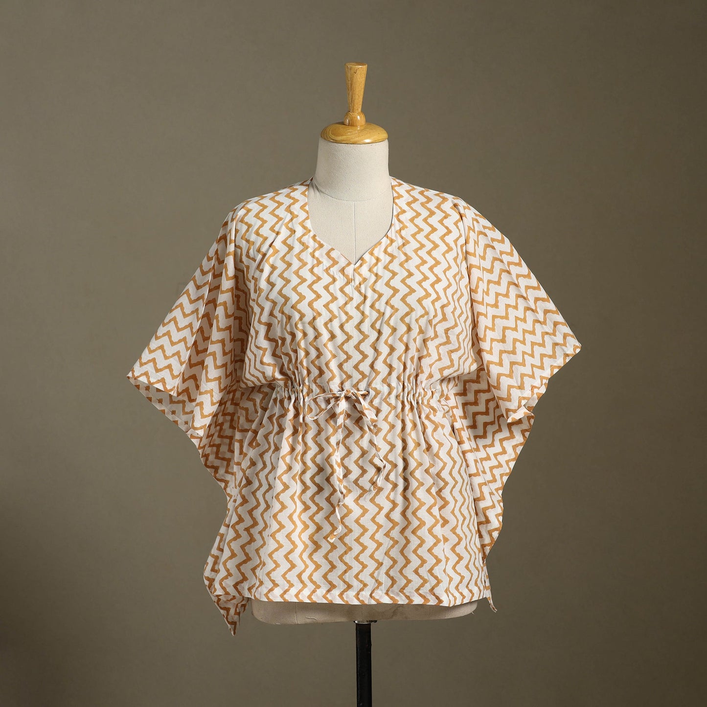 Sanganeri Block Print Cotton Kaftan (Short)