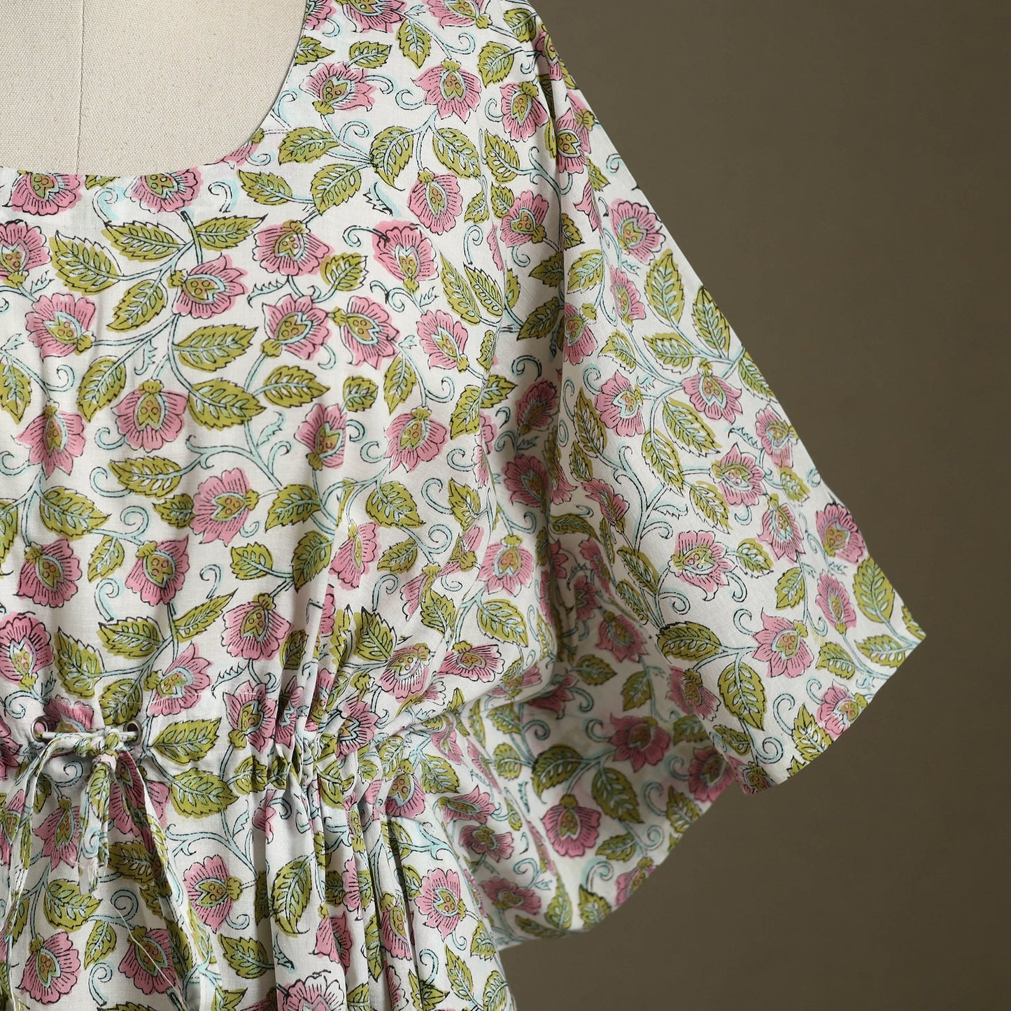 Sanganeri Block Print Cotton Kaftan (Short)