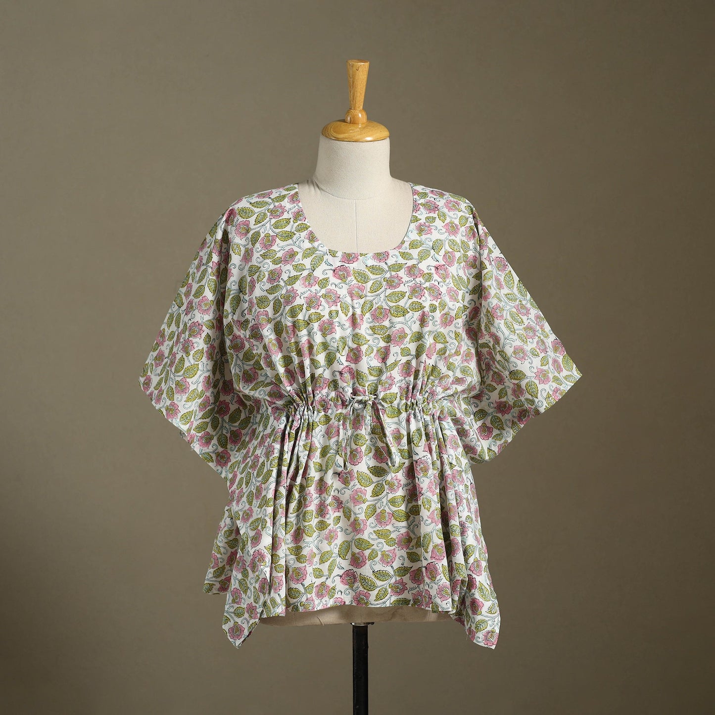 Sanganeri Block Print Cotton Kaftan (Short)