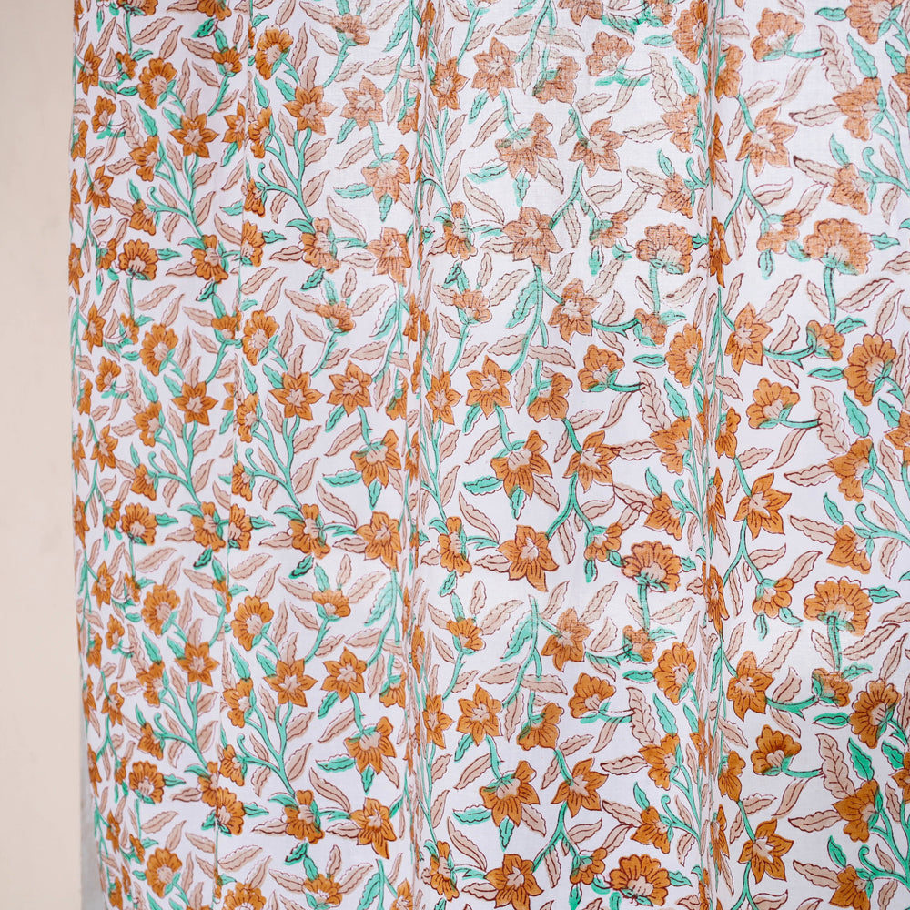 Sanganeri Block Print Pure Cotton Window Curtain Online at iTokri.com