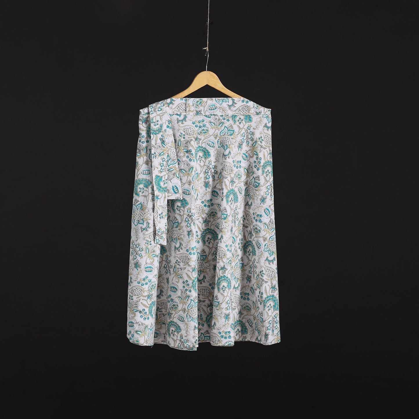 Sanganeri hand cotton wrap around skirt 50 - handcrafted