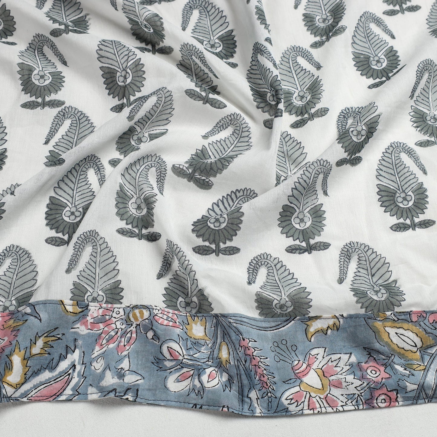 block printed blouse piece