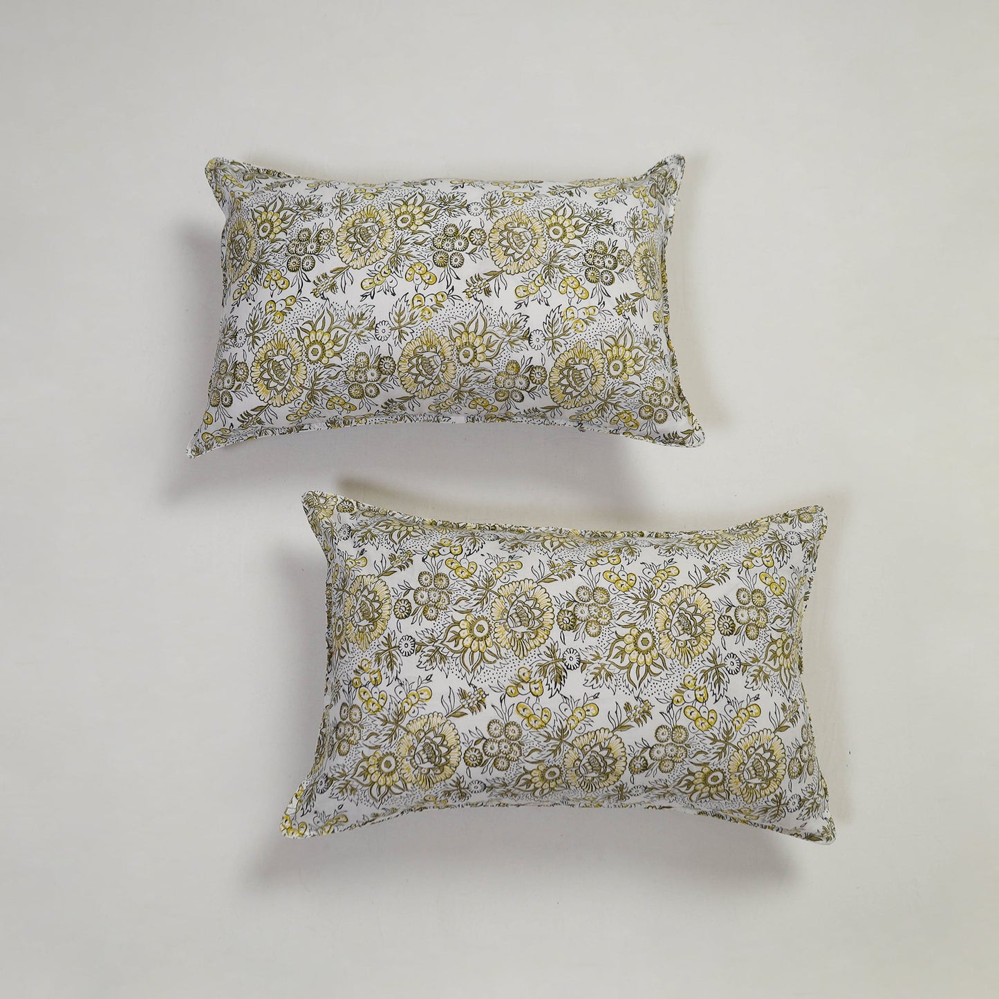 White - set of 2 sanganeri cotton pillow covers 04