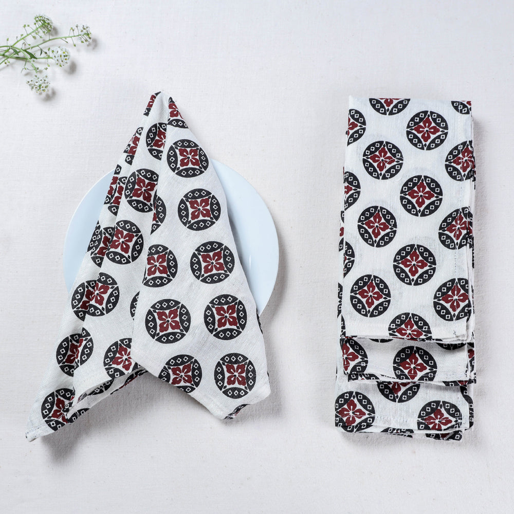 White Handmade Cotton Fabric Table Napkins