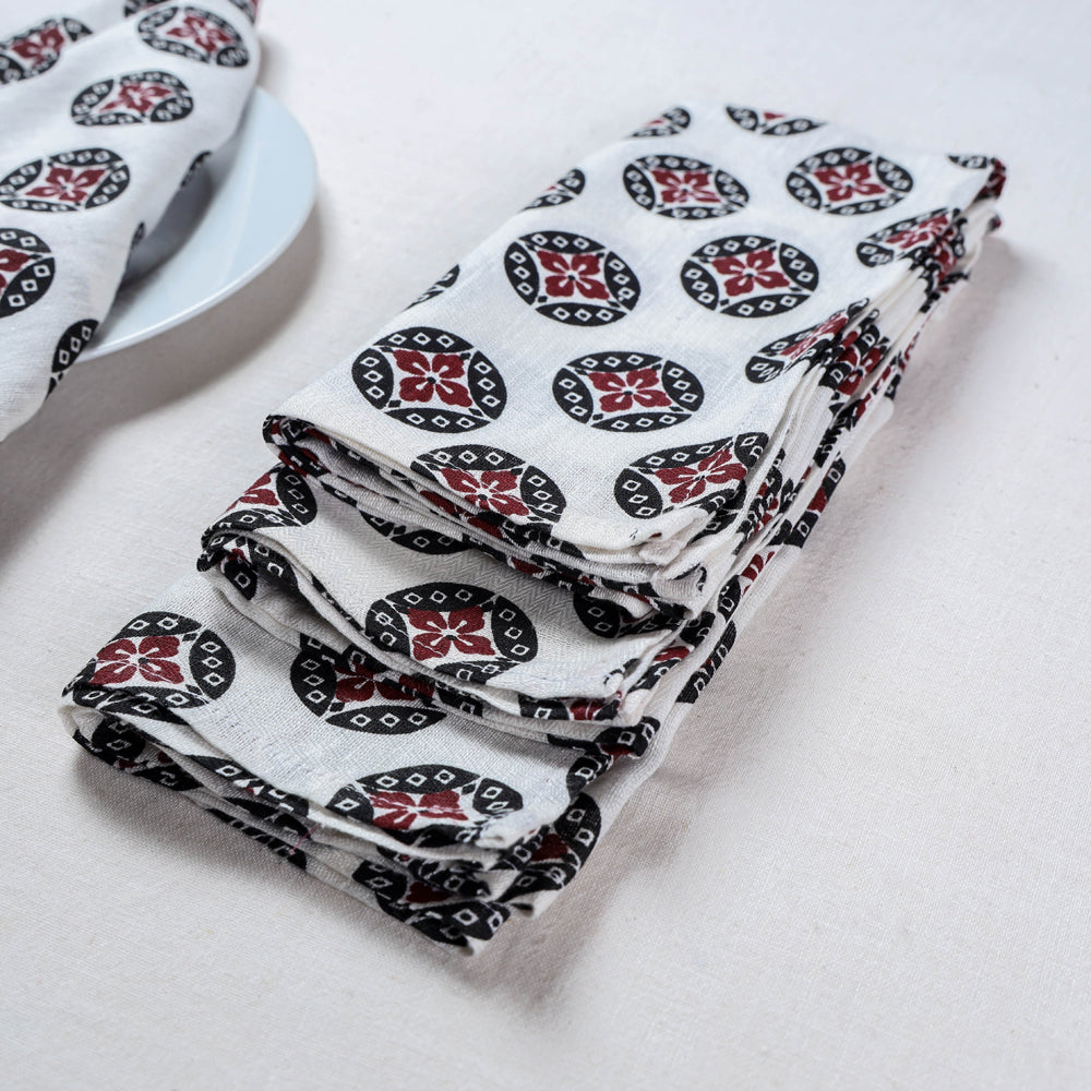 White Handmade Cotton Fabric Table Napkins