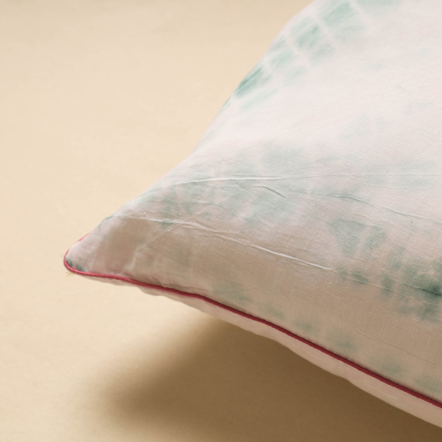White Tie & Dye Cotton Shibori Cushion Cover