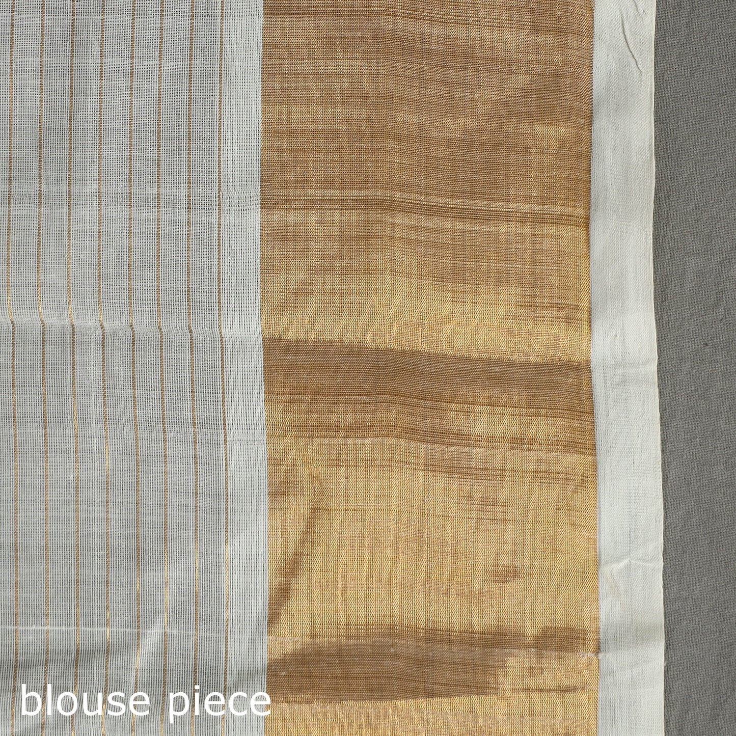 Traditional Venkatagiri Handloom Cotton Zari Checks Saree with One Side Zari Border 31