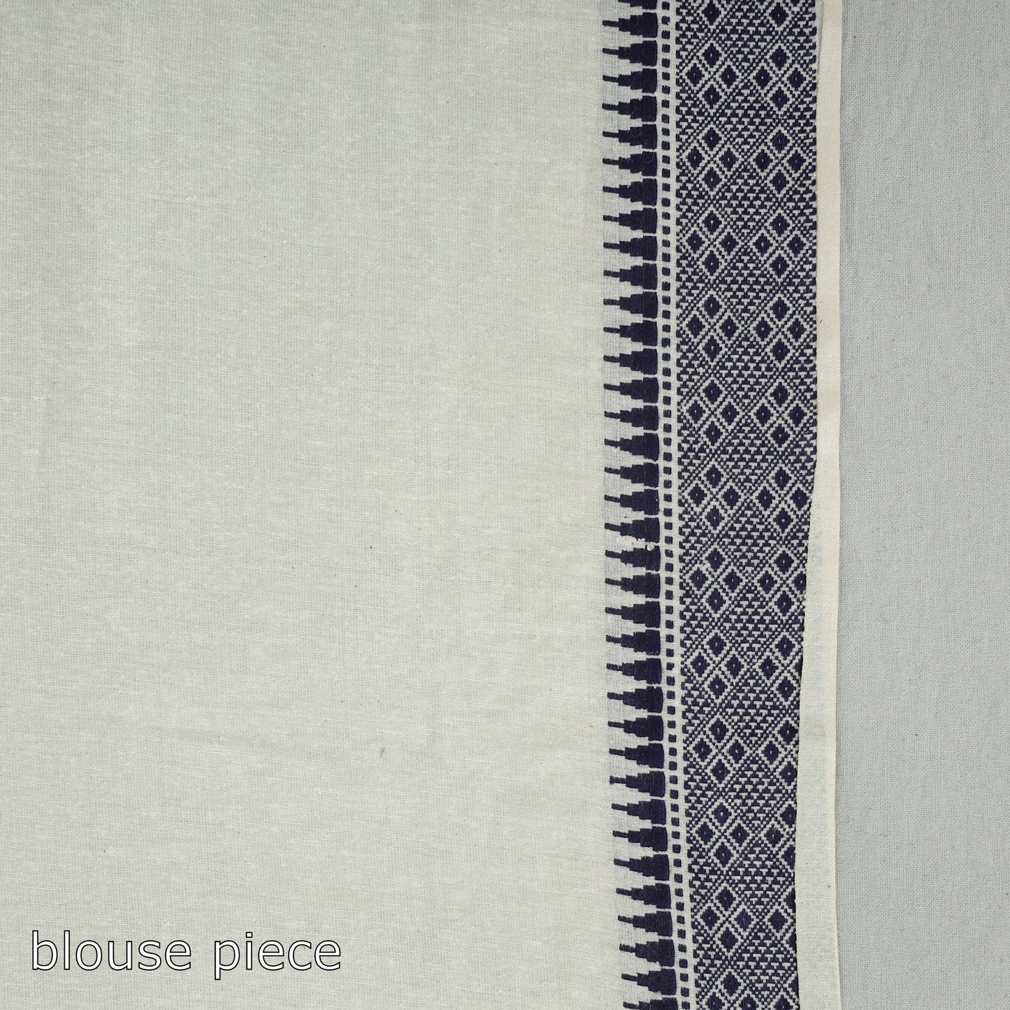 White - traditional vidarbha tussar silk handloom saree