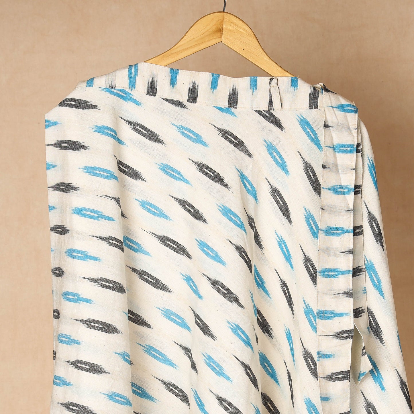 White Wrap Around Cotton Pochampally Ikat Skirt