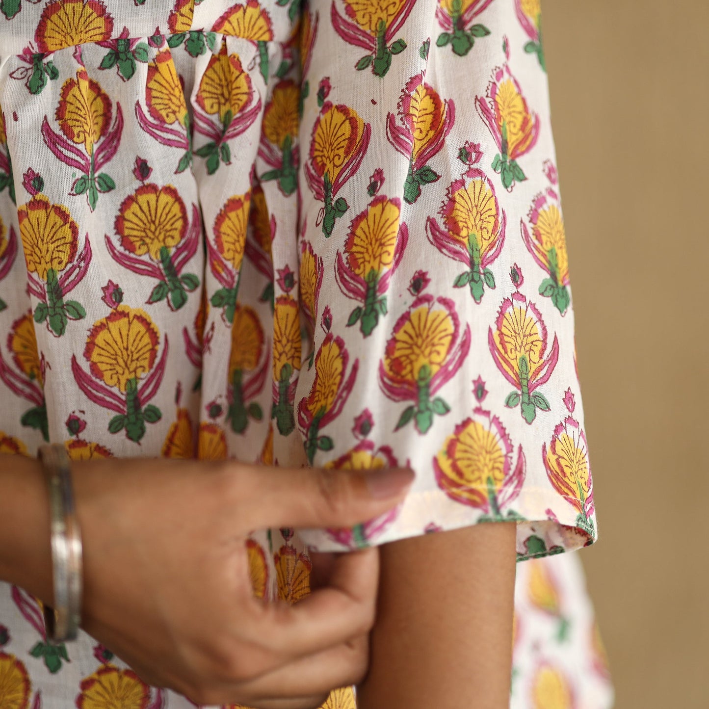 sanganeri cotton crop top