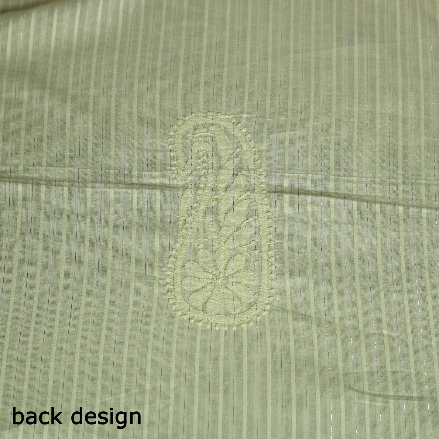 2pc Yellow Hand Embroidery Cotton Chikankari Dress Material