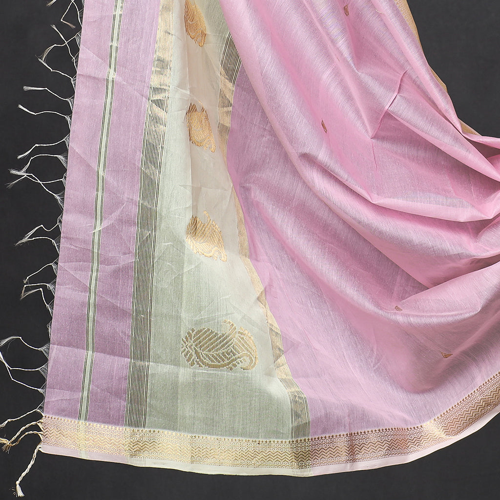 2pc Handloom Silk Cotton Maheshwari Dress Material