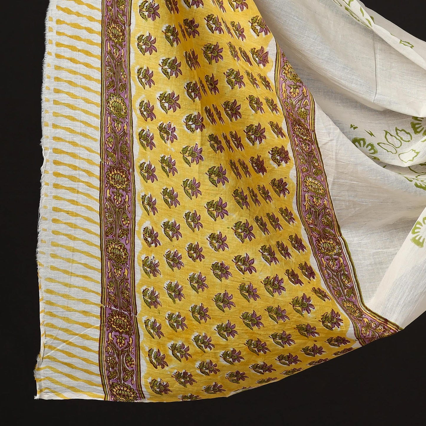 Buy 3pc Sanganeri Block Printed Cotton Suit Material Set Onine l iTokri.com