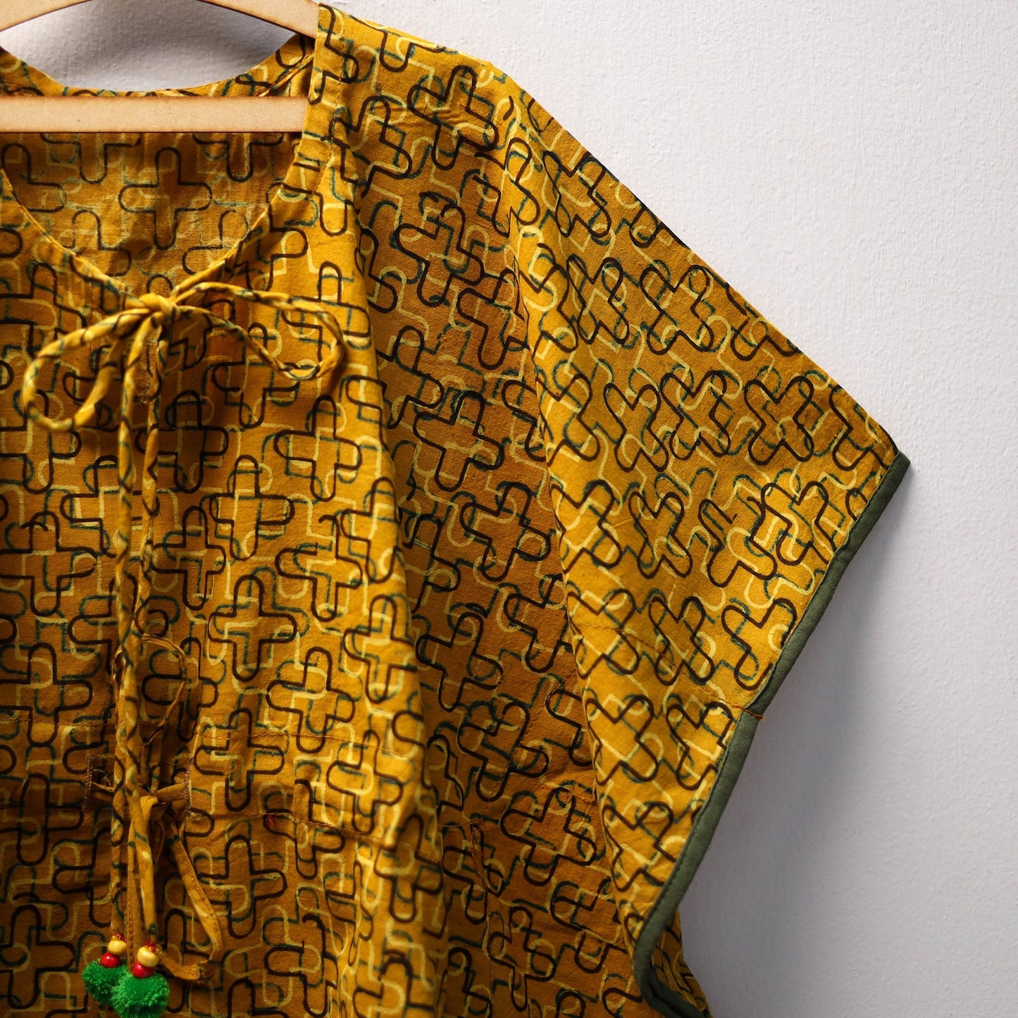 Yellow - cotton kids kaftan (3-4 years) 11 - handcrafted