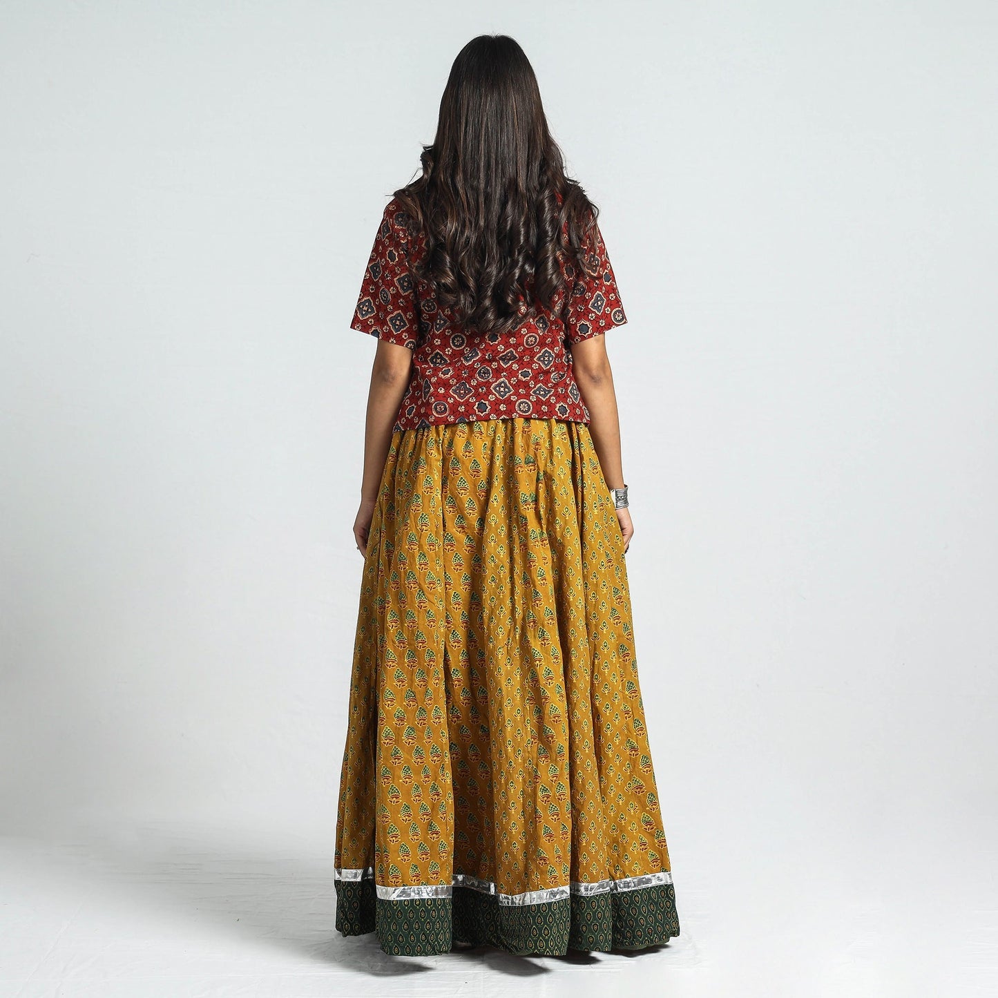 ajrakh long skirt