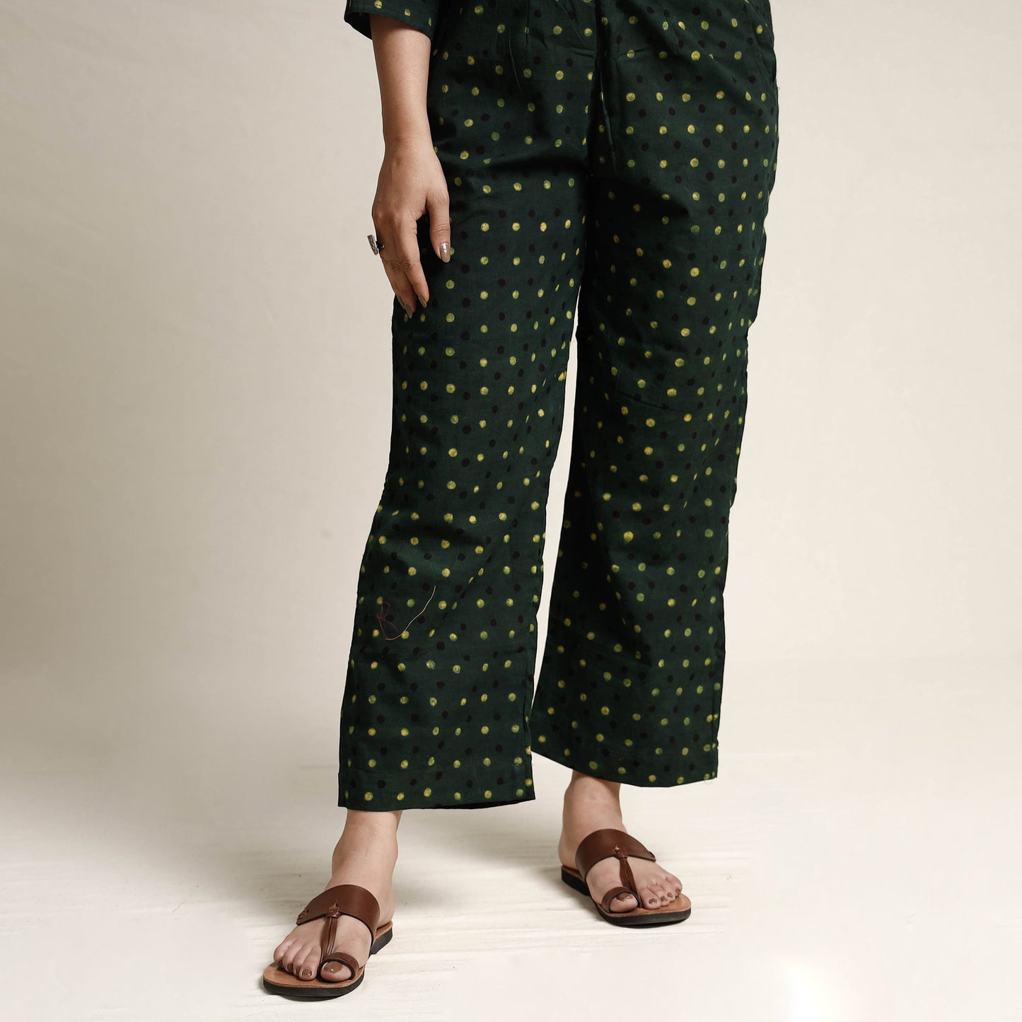 Buy Ajrakh Block Printed Cotton Kurta with Palazzo & Dupatta Set Online at iTokri.com