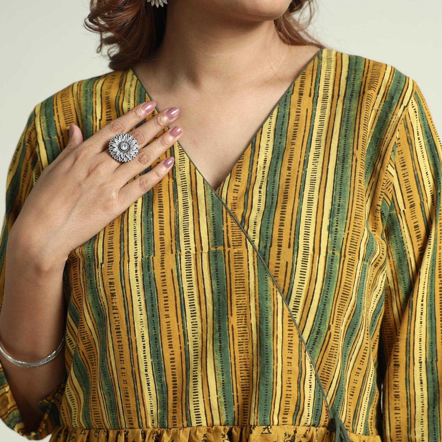 Buy Ajrakh Block Printed Cotton Kurta with Palazzo Set Online at iTokri.com