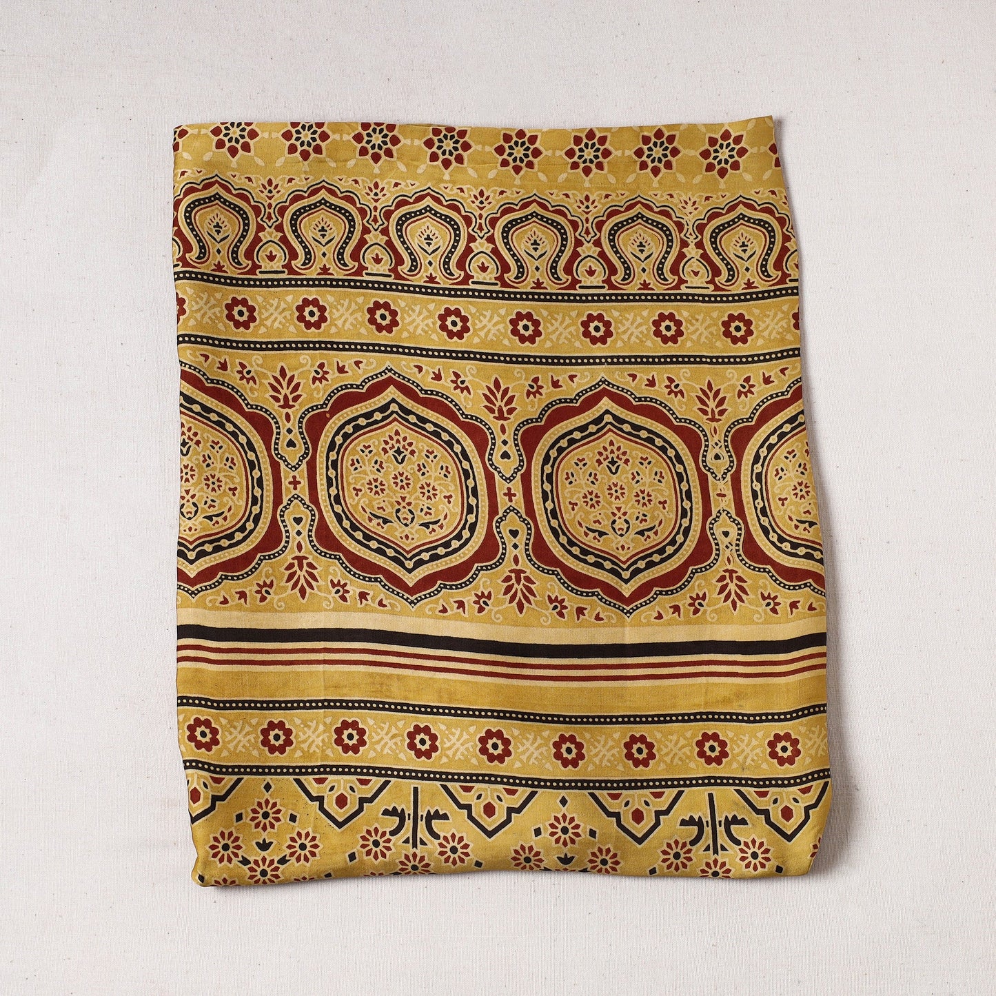 Ajrakh Block Printed Modal Silk Precut fabric