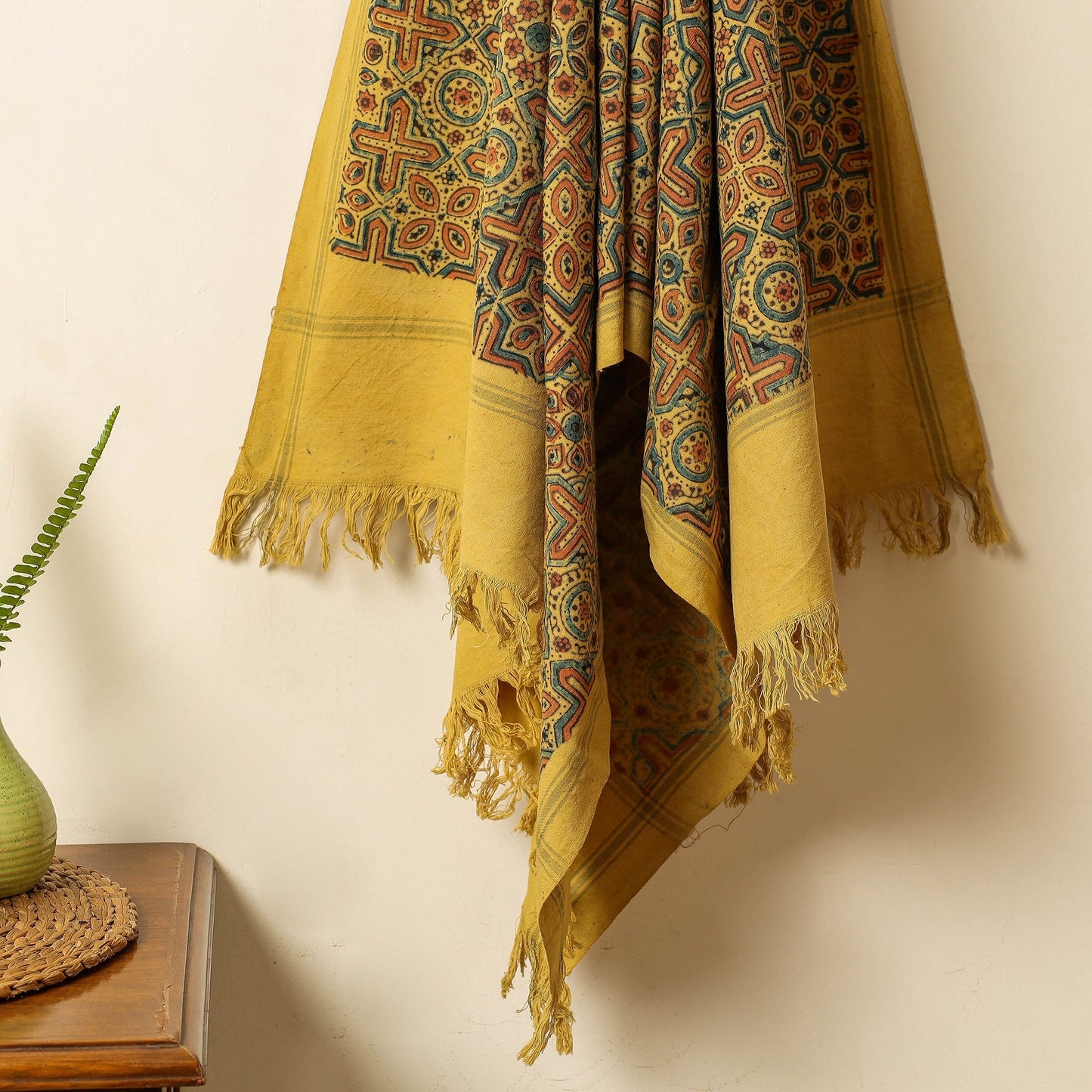 block printed towel