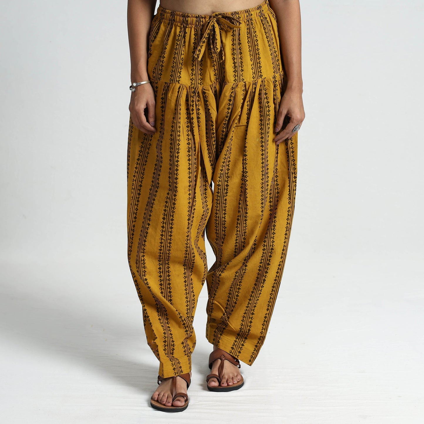 Shop Ajrakh Block Printed Cotton Salwar | Comfortable & Stylish