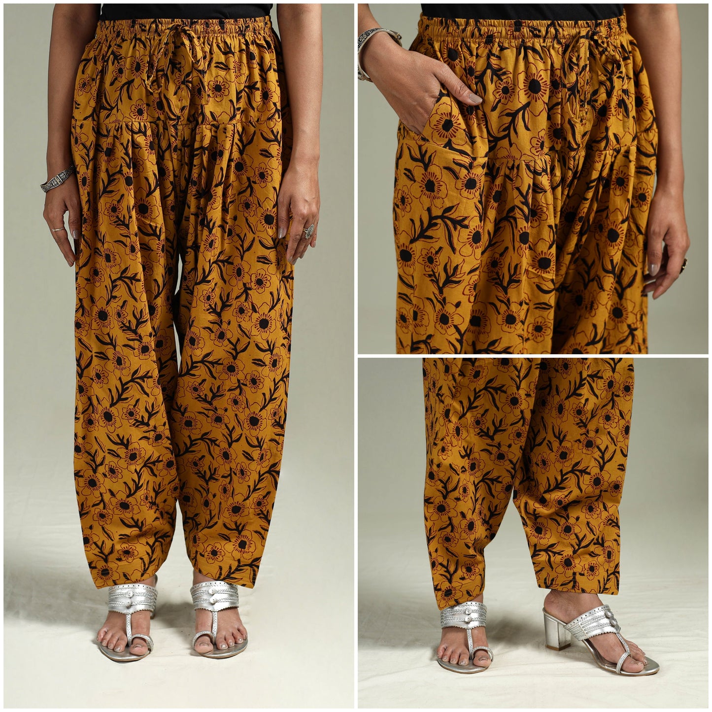 Bagh hand block print natural dyed cotton salwar 07