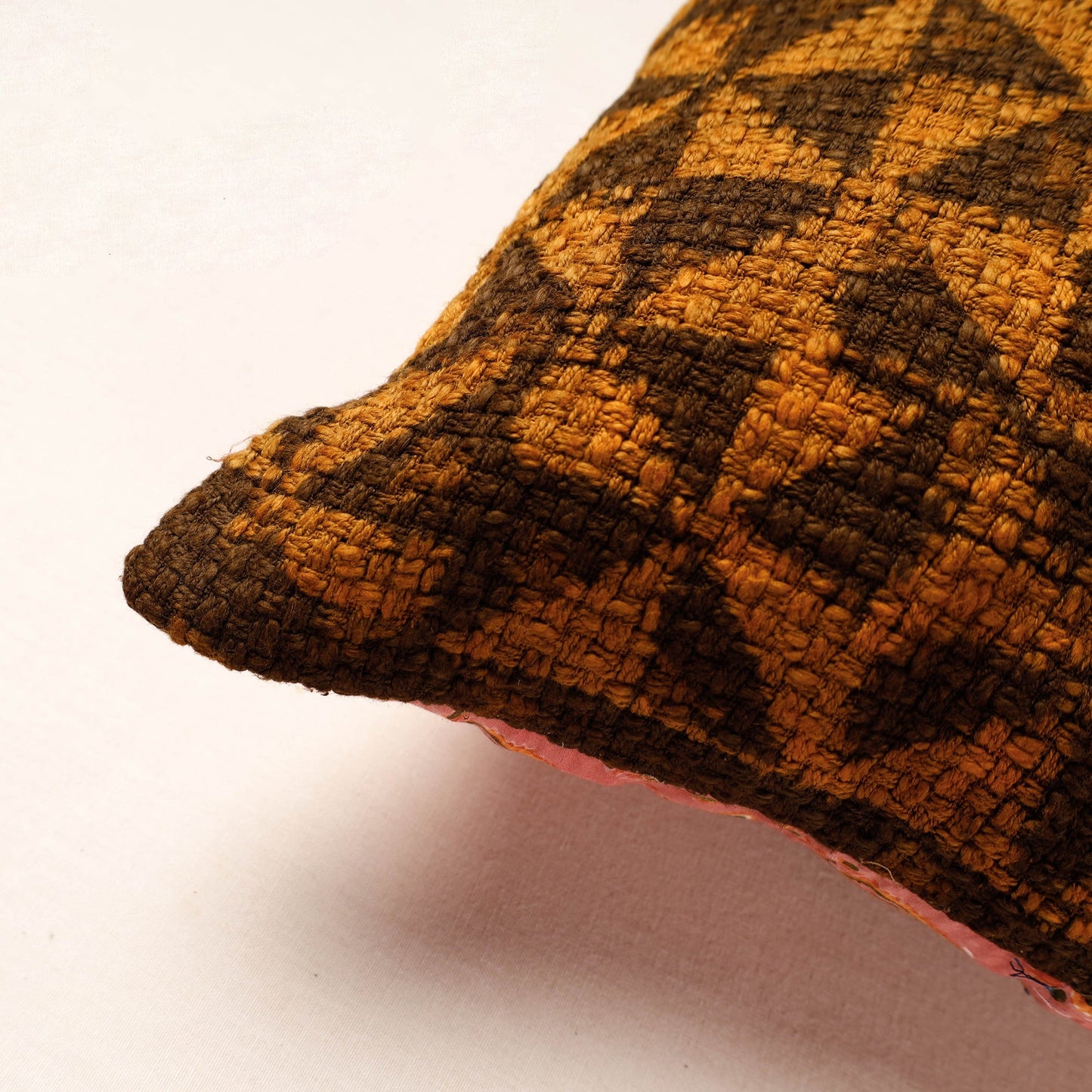 Bagru Block Printed Jute Cushion Cover (16 x 16 in)