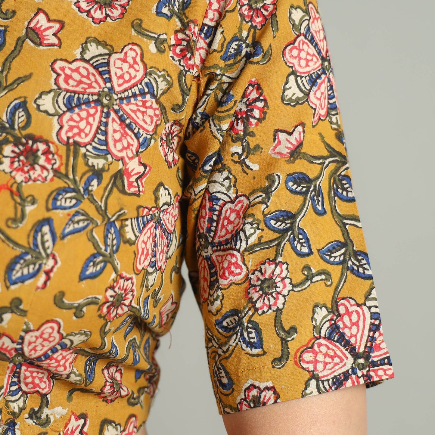 Buy Bagru Kalamkari Block Printed Cotton Stitched Blouse 10