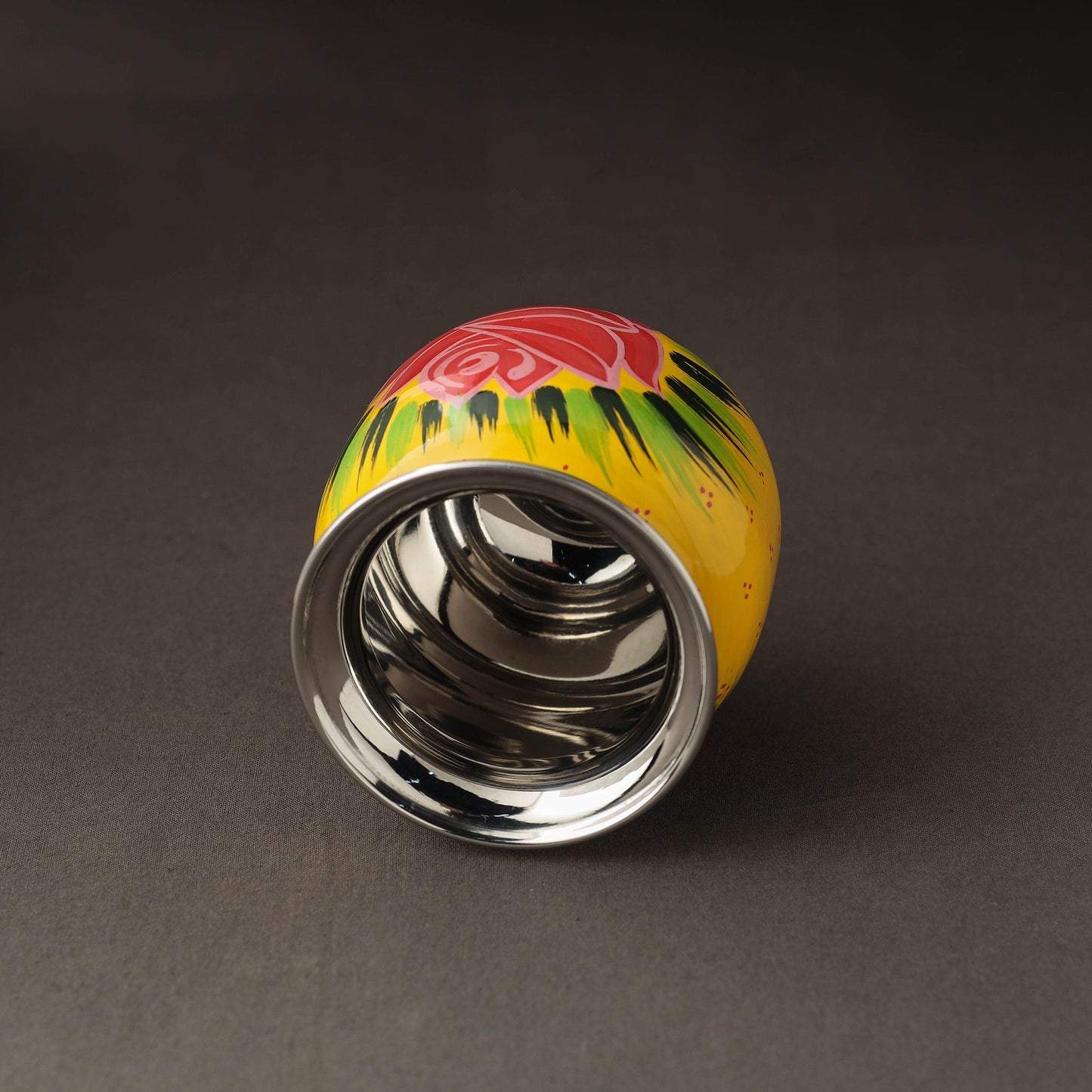 Banaras Handpainted Stainless Steel Lota / Kalash / Container