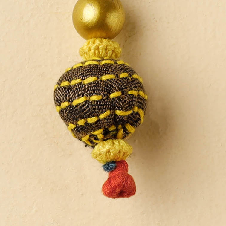 Yellow Banjara Embroidery Handmade Keychain