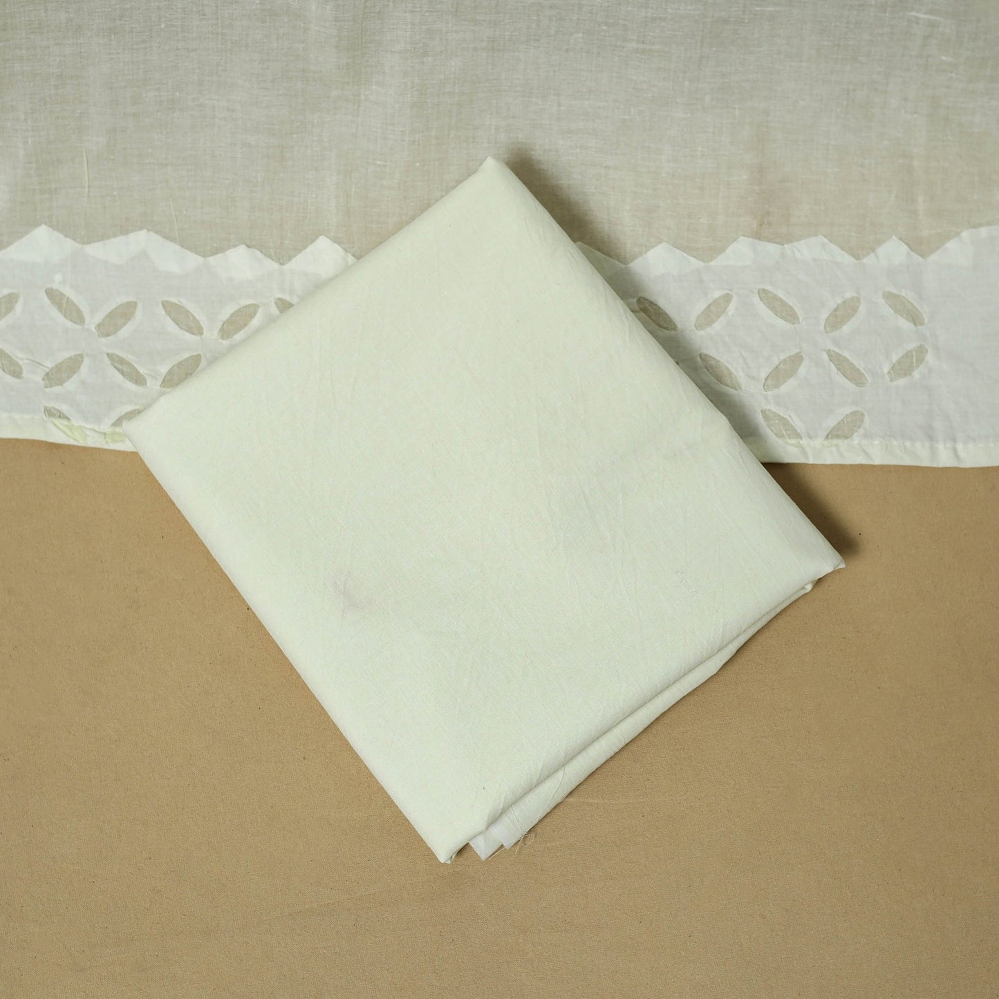 Barmer applique cut work cotton 3pc unstitched dress