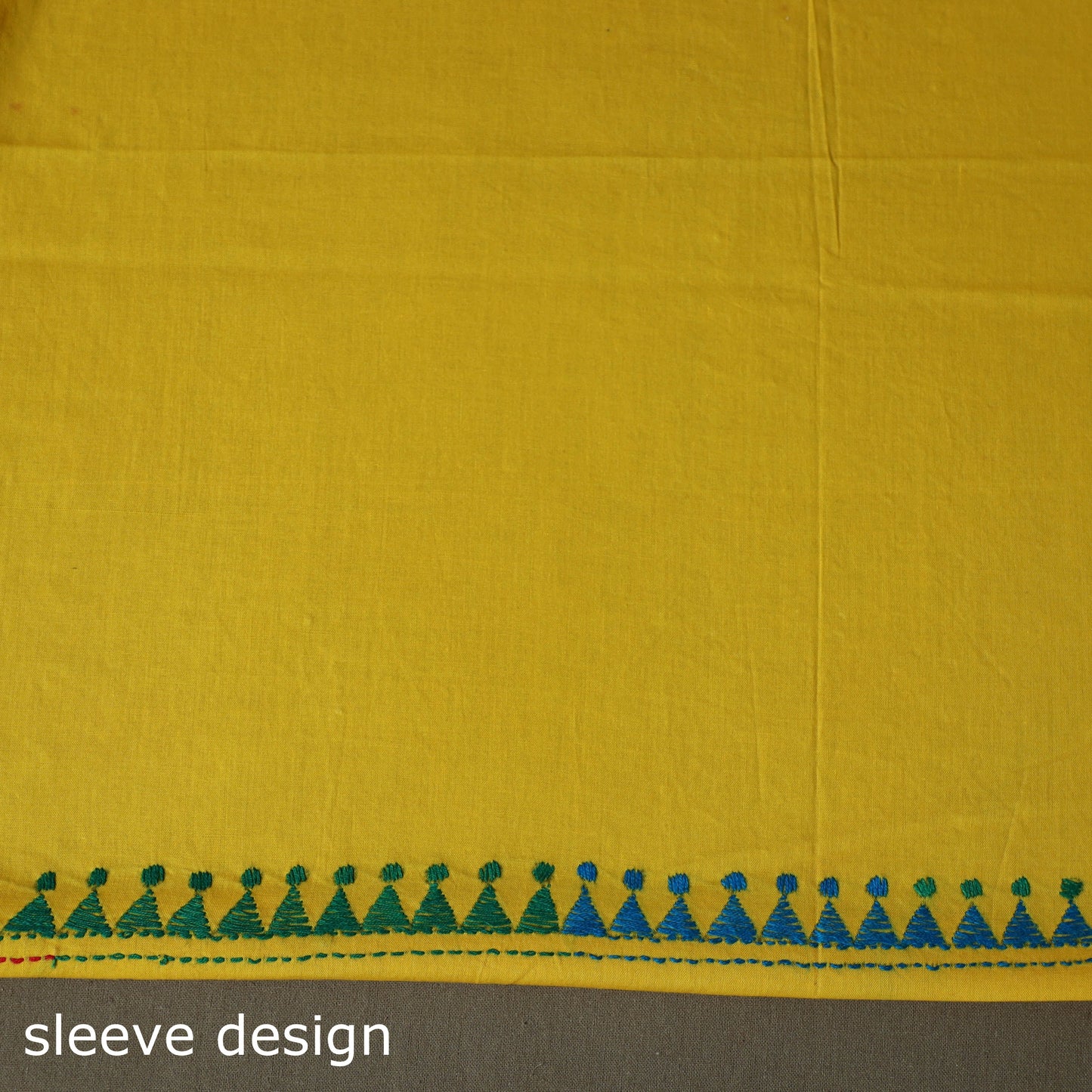 Bengal kantha hand embroidered cotton unstitched kurta