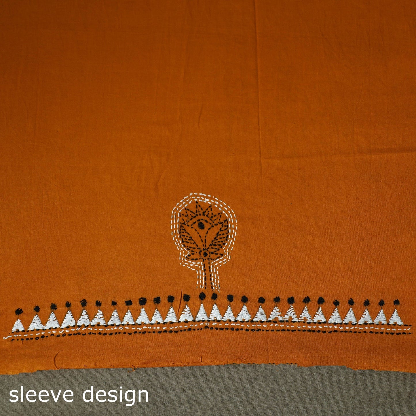 Bengal kantha hand embroidered cotton unstitched kurta