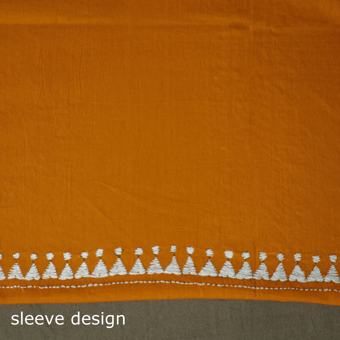 Bengal kantha hand embroidered cotton unstitched kurta