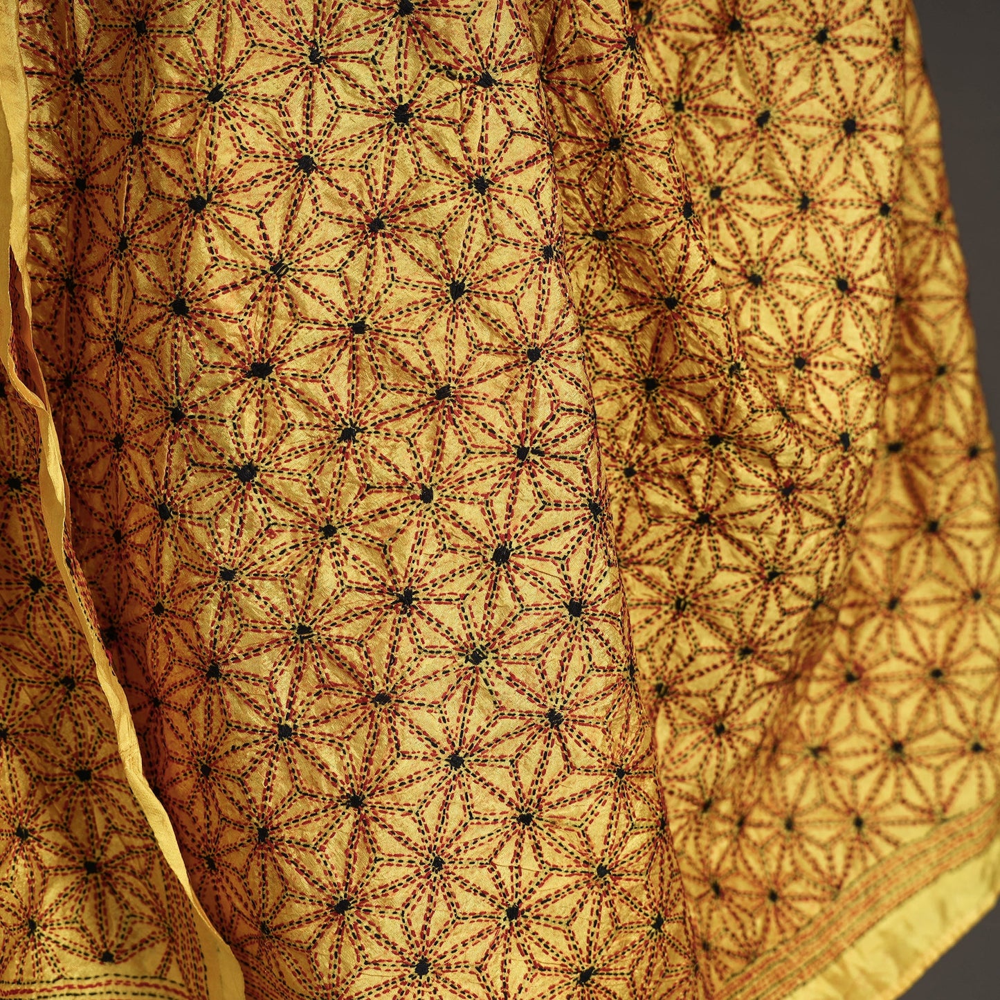 Kantha Embroidery Silk Dupatta