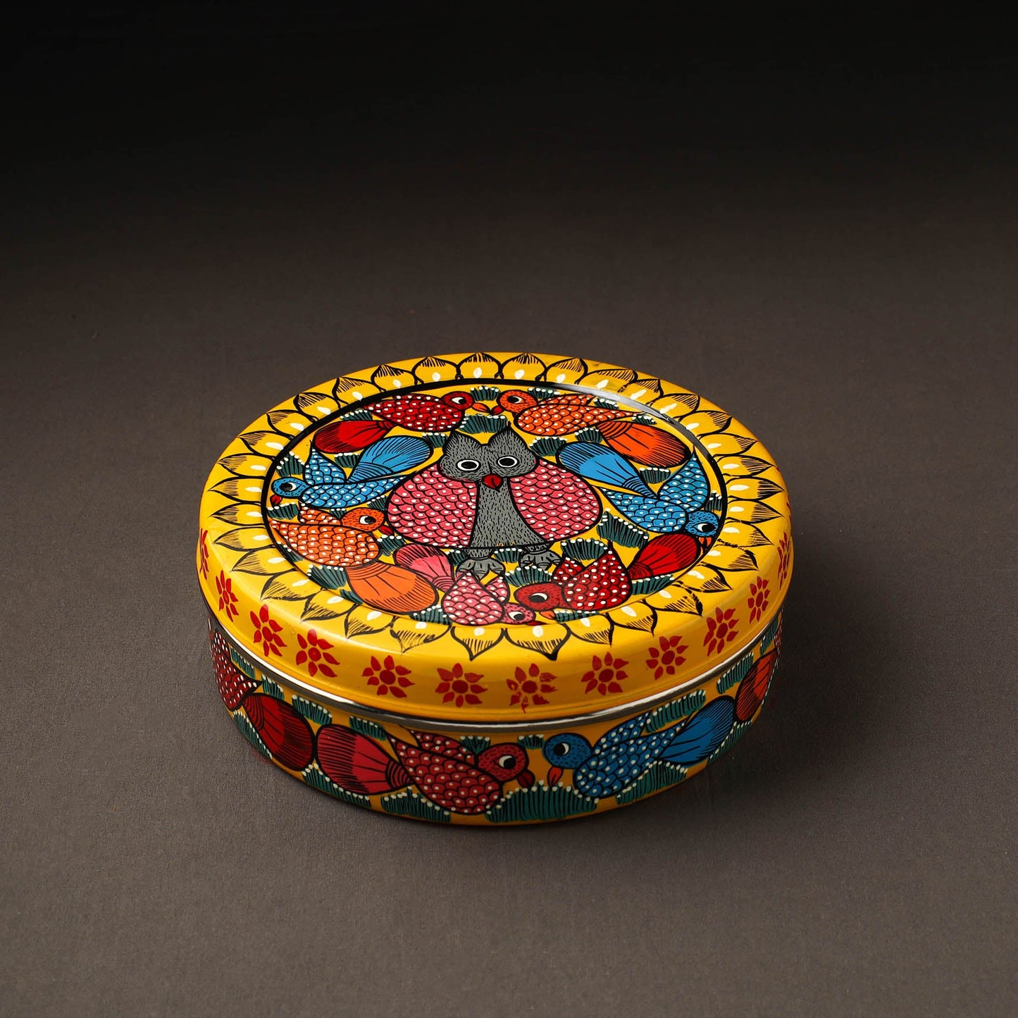 Bengal Patua Handpainted Stainless Steel Casserole