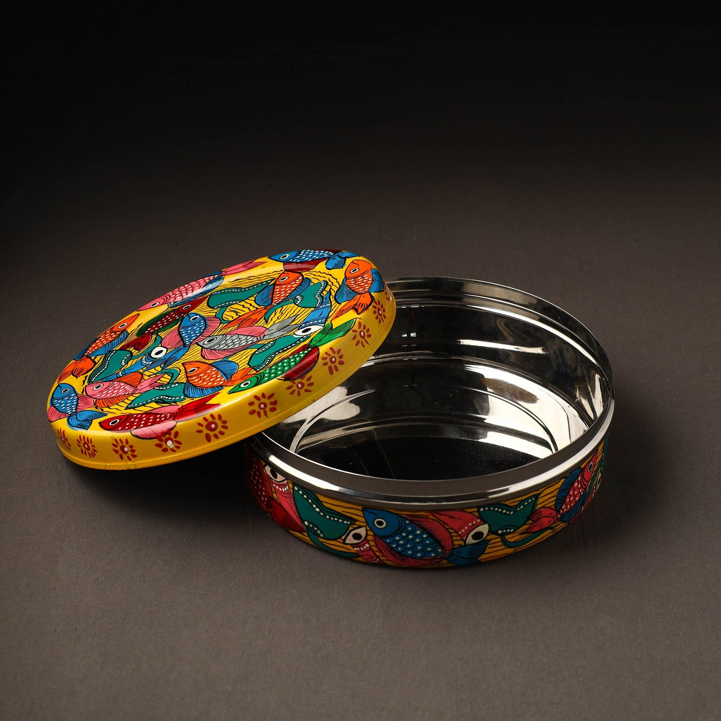 Bengal Patua Handpainted Stainless Steel Casserole