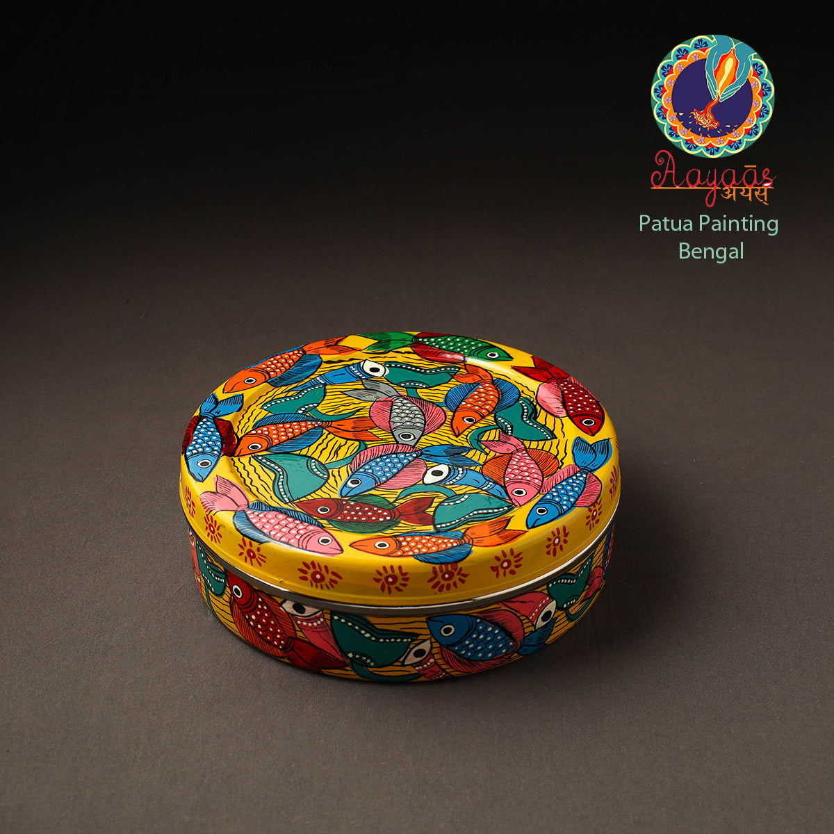 Bengal Patua Handpainted Stainless Steel Casserole