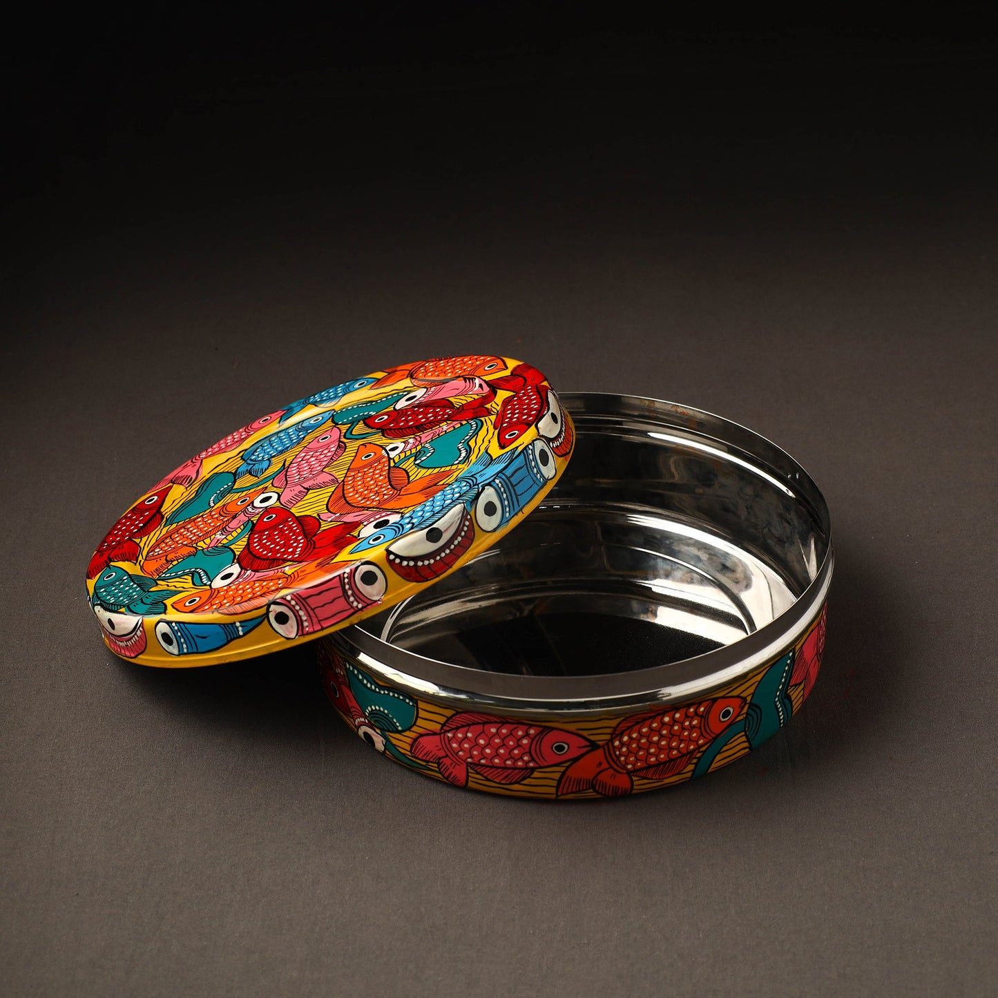 Bengal Patua Handpainted Stainless Steel Casserole