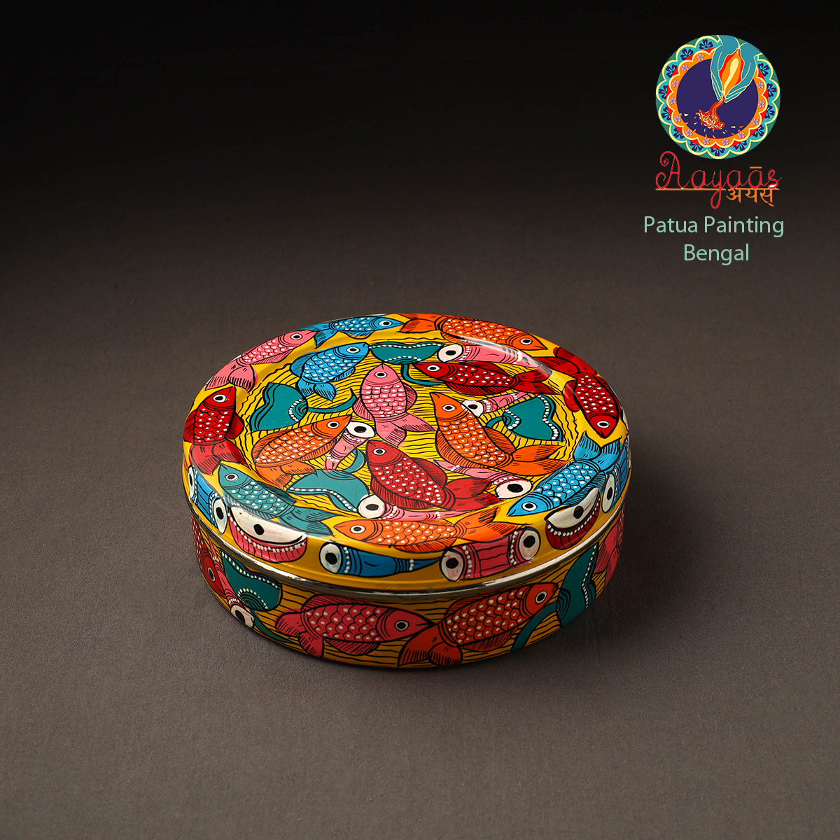 Bengal Patua Handpainted Stainless Steel Casserole